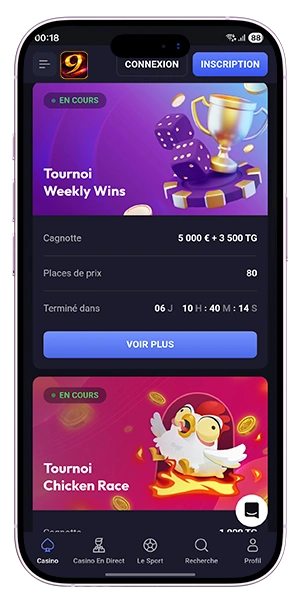 9 casino connexion