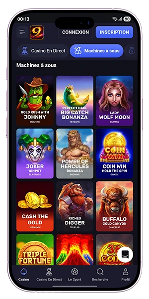 Déposer sur Nine Casino